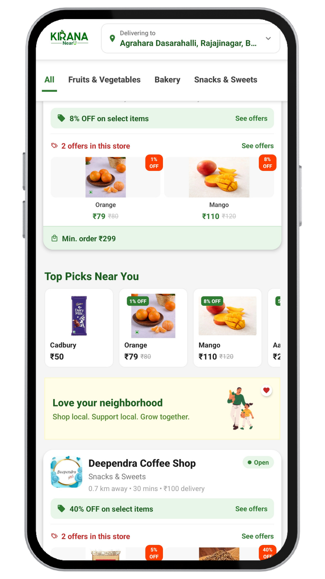 Kirana NearU customer app